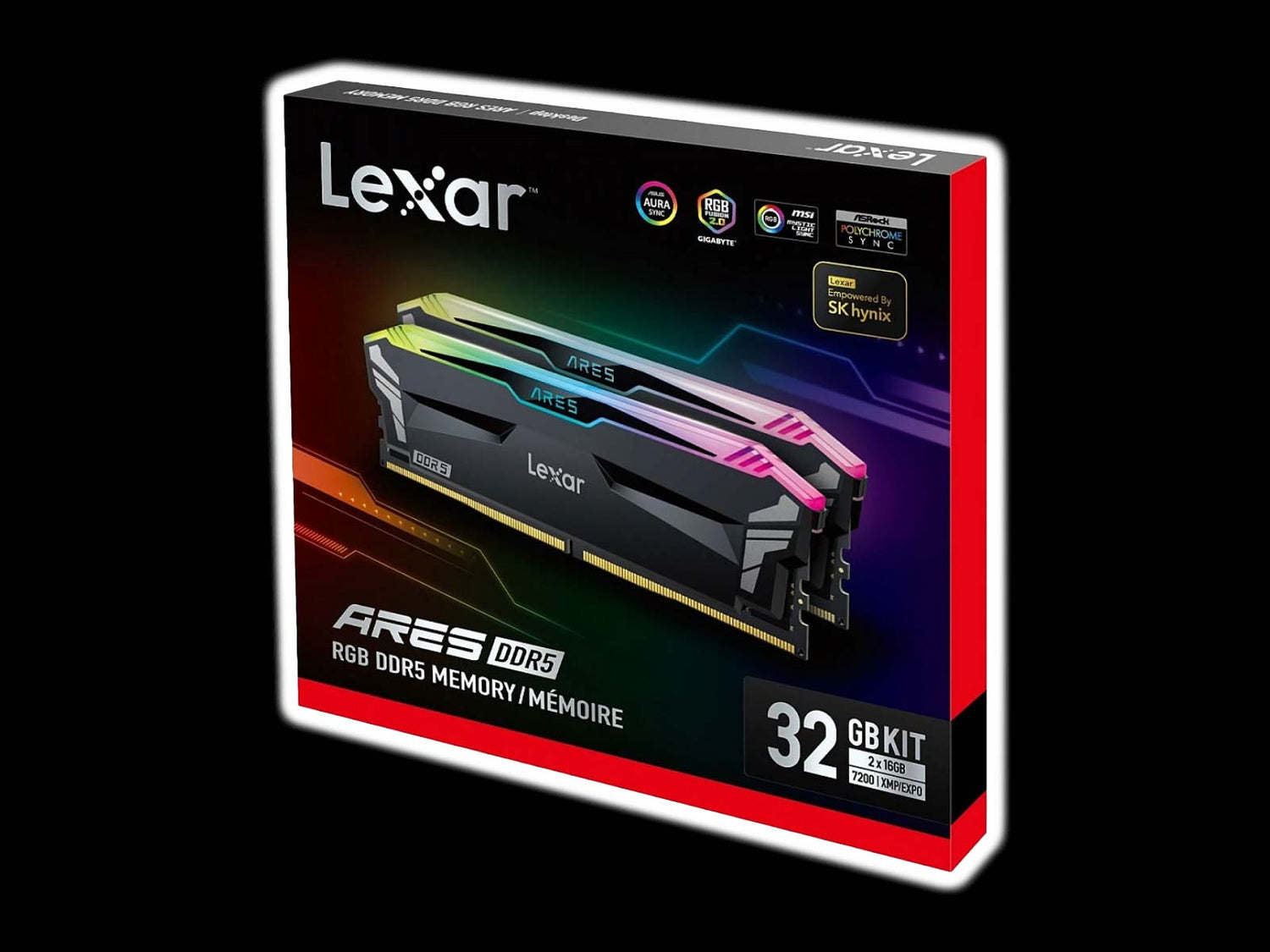 Lexar ARES RGB DDR5 32GB (2x16GB) 6400MHz CL32 - Qbuilds