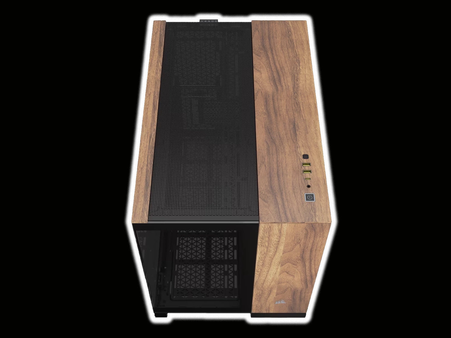 Corsair 2500X Micro ATX Dual Chamber - Black/Walnut Wood