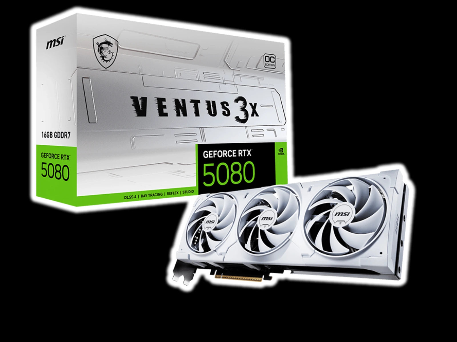 MSI GeForce RTX™ 5080 16GB VENTUS 3X OC WHITE