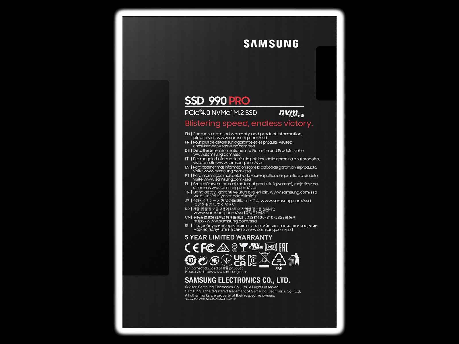 Samsung 990 PRO 4TB 7450MB/s Gen4